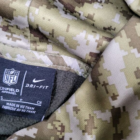 Las Vegas Raiders On Field Nike Mens Small Pullover Military Green Dri Fit USA - Picture 7 of 9